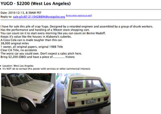 Illustration for article titled The Ten Best Homemade Car Ads